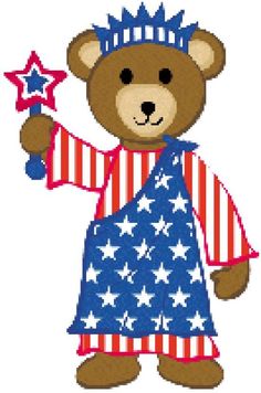 236x356 Patriotic Teddy Bear Clip Art Clip Art