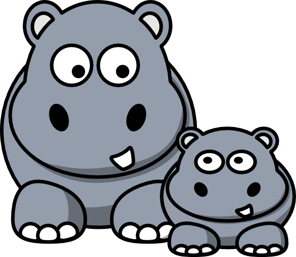 600x520 Hippo Clip Art