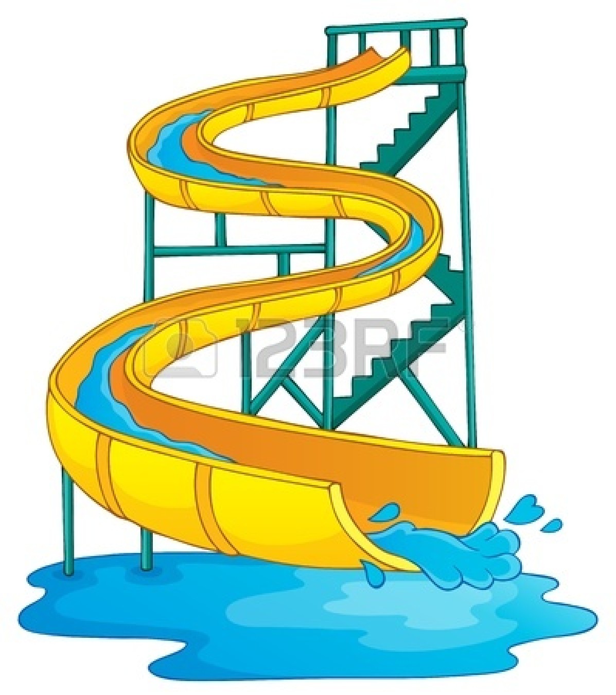 1197x1350 Amusement Park Clipart Inflatable Water Slide