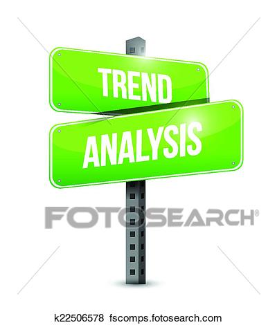 400x470 Clip Art Of Trend Analysis Sign Illustration Design K22506578