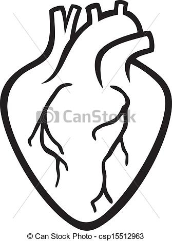 335x470 Human Heart Black And White Clipart