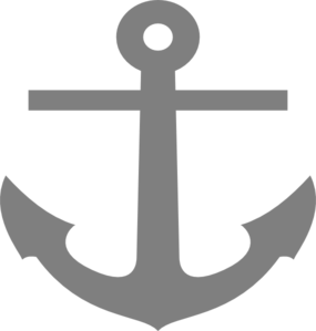 285x299 Gray Anchor Clip Art