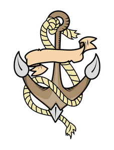 227x300 Vintage Banner In Anchor Vector Illustration Royalty Free Stock