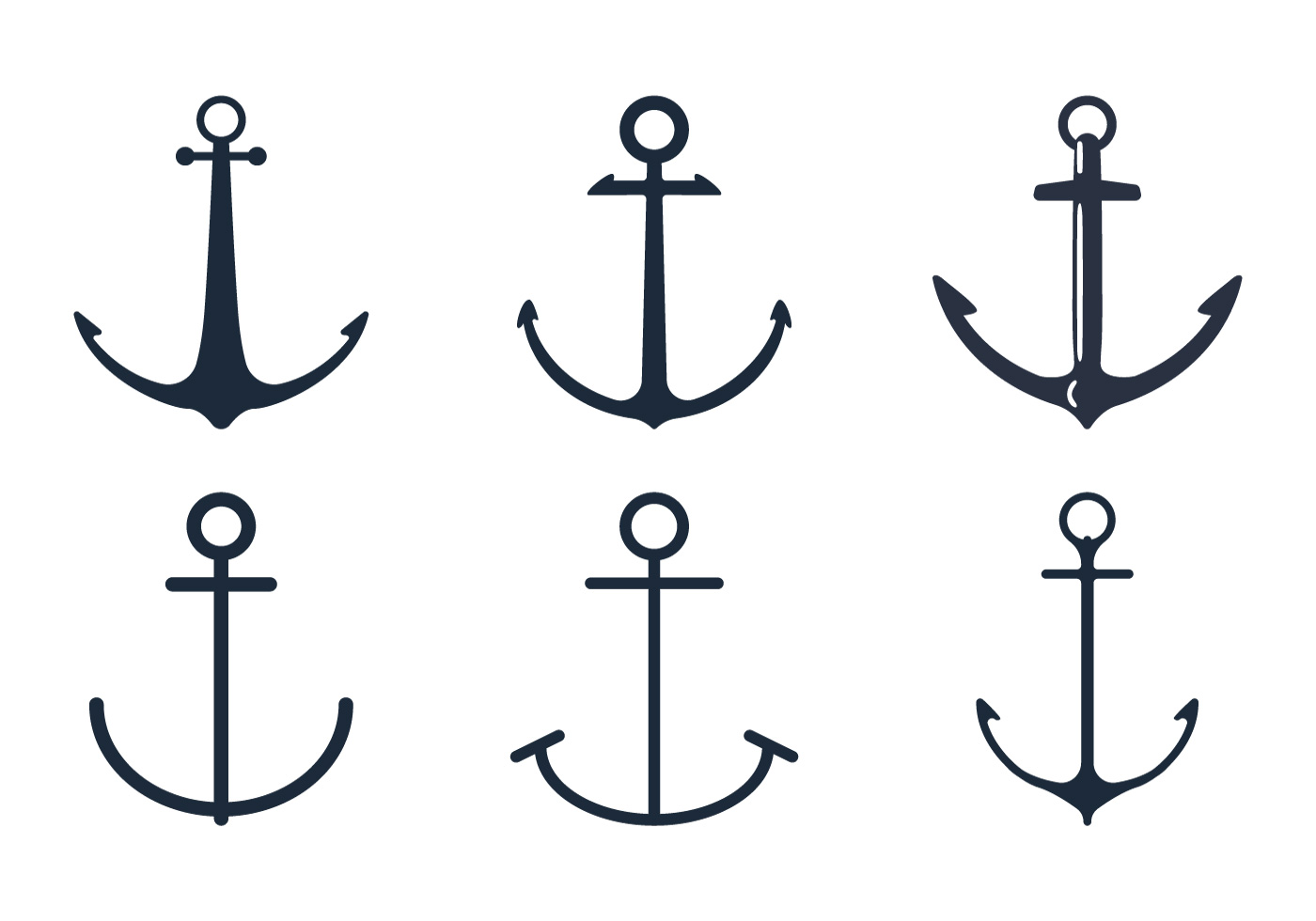 1400x980 Anchor Free Vector Art