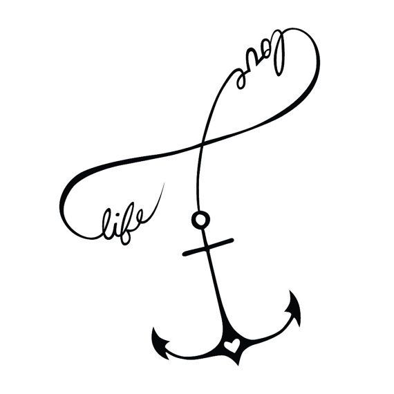 570x570 Infinity Anchor Love Life Temporary Tattoo Style Details