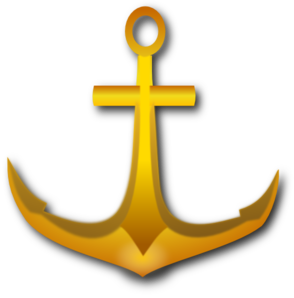 294x298 Golden Anchor Clip Art