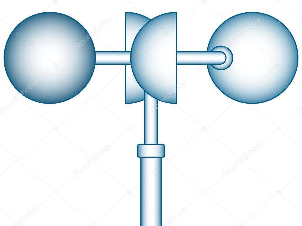 1024x768 Wind Anemometer Icon Stock Vector Alexanderzam