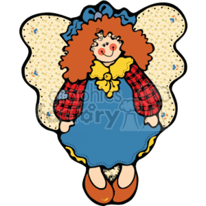 300x300 Royalty Free Country Style Angel Doll 156244 Vector Clip Art Image