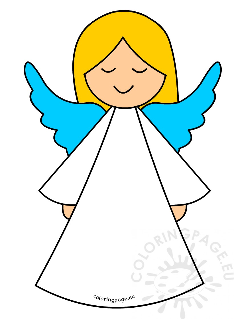 821x1122 White Angel Cartoon Coloring Page