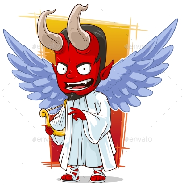 590x605 Cartoon Red Evil Angel Of Hell By Gb Art Graphicriver