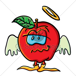 325x325 Funny Cartoon Tomato Is Angel Gl Stock Images