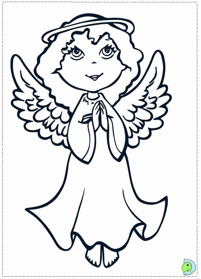 691x960 Christmas Angels Coloring Page 538781