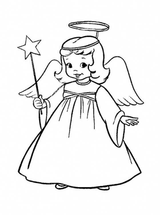 560x750 Kids Page Angel Coloring Pages