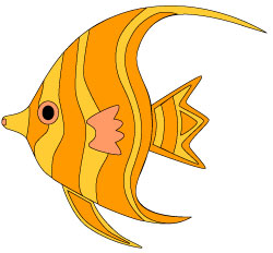250x232 Orange Tropical Fish Clip Art