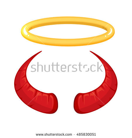 450x470 Halo Clipart Demon Horns