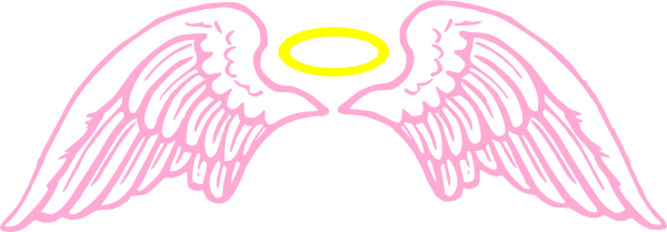 600x209 Angel Wings With Halo Drawings