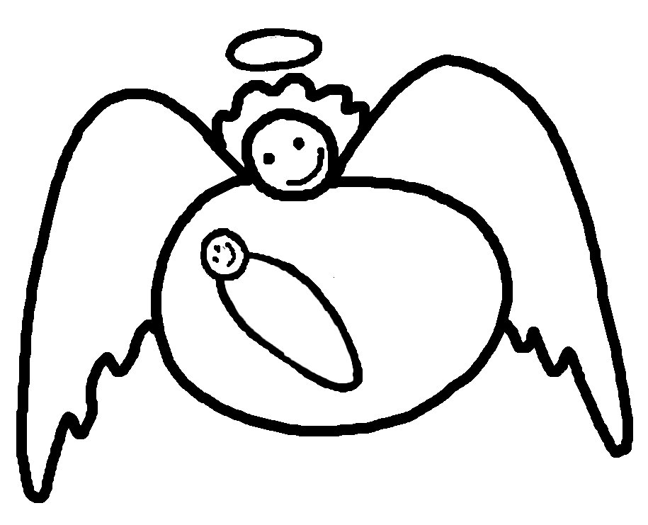 915x741 Angel Clipart Outline Drawing