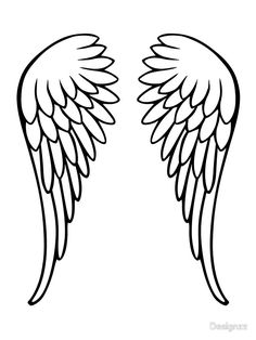236x314 Angel Wings Pattern. Use The Printable Outline For Crafts