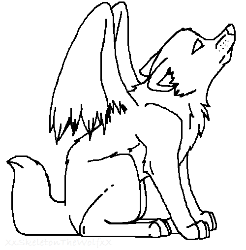 500x508 Angel Line Art