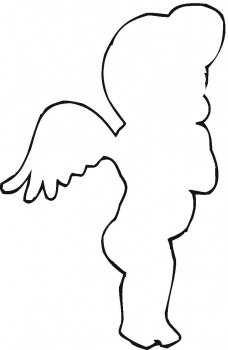 228x350 Angel Outline Clipart