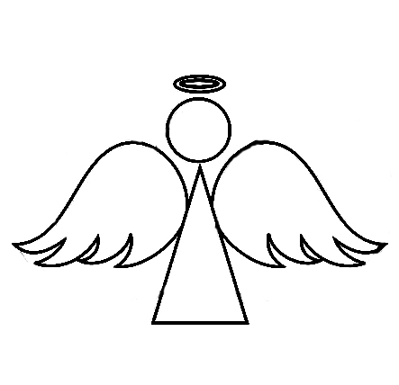 443x428 Simple Outline Of An Angel