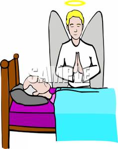 237x300 Free Clipart Image An Angel Praying Over A Sick Old Man