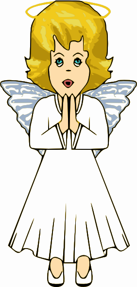 282x590 Praying Angel Clip Art