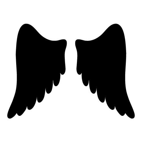 500x500 Angel Wings Angel Wing Templates Clipart Clipart Kid
