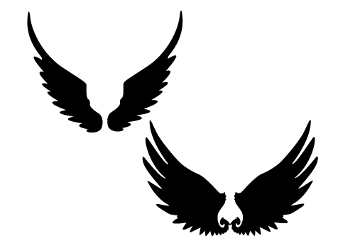 500x350 Wings Silhouette Clipart