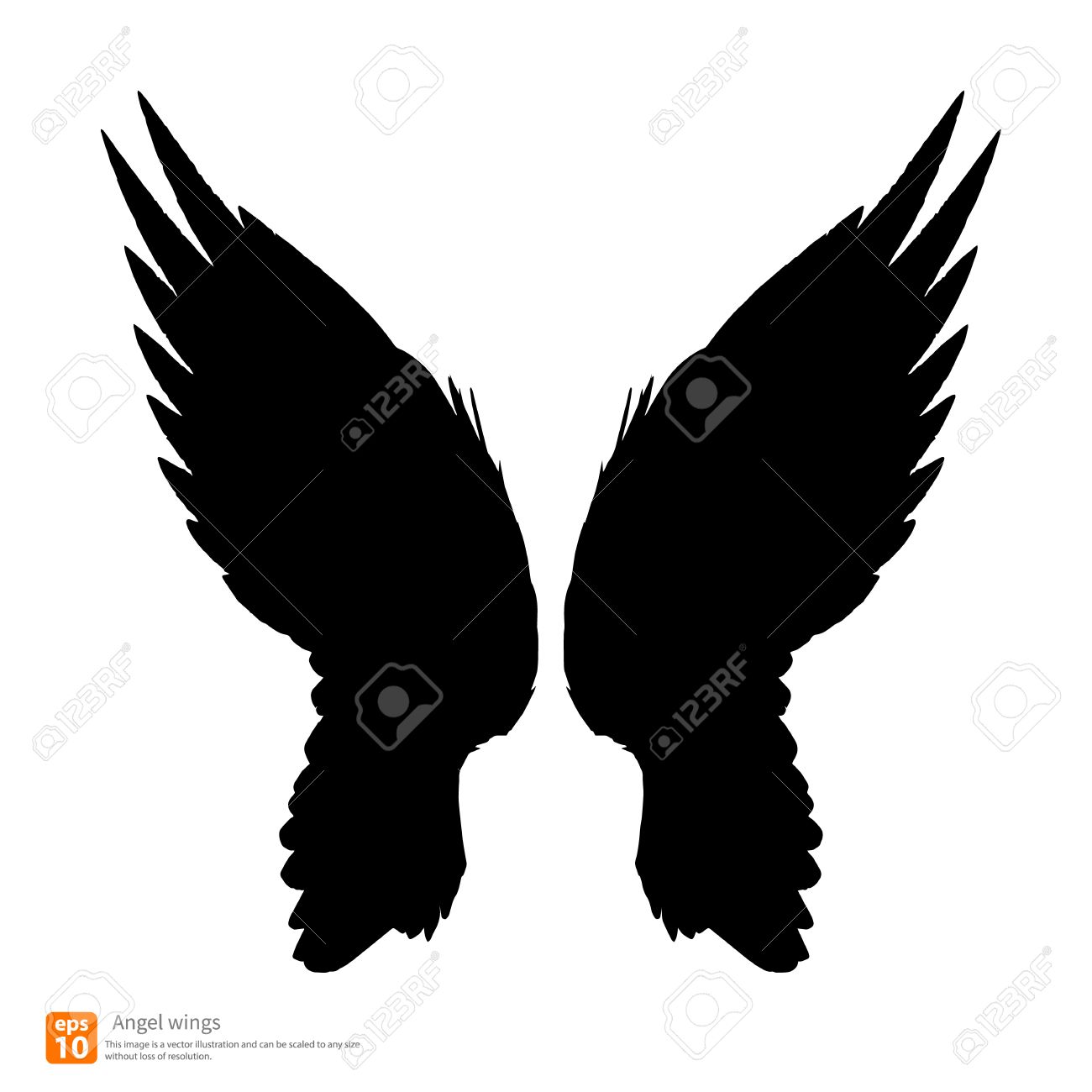 1300x1300 Angel Wings Silhouette