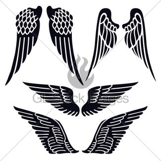 325x325 Angel Wings Gl Stock Images