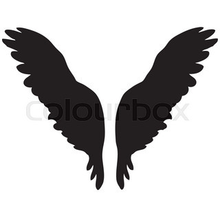 320x320 Angel Wings Isolated On White Stock Vector Colourbox