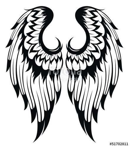 440x500 31 Best Black Wings Tattoo Designs Images Angel