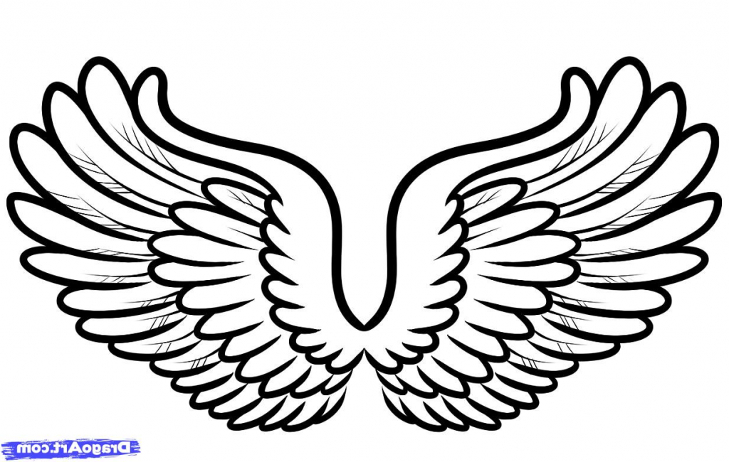 1024x650 Simple Angel Wings Drawing Simple Angel Wings Clipart Clipart Kid