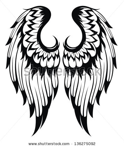 396x470 Angel Wings Stock Vector Angel Wings