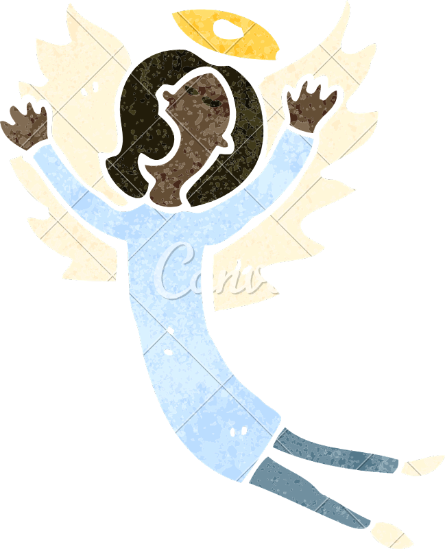 649x800 Retro Cartoon Angel Wings