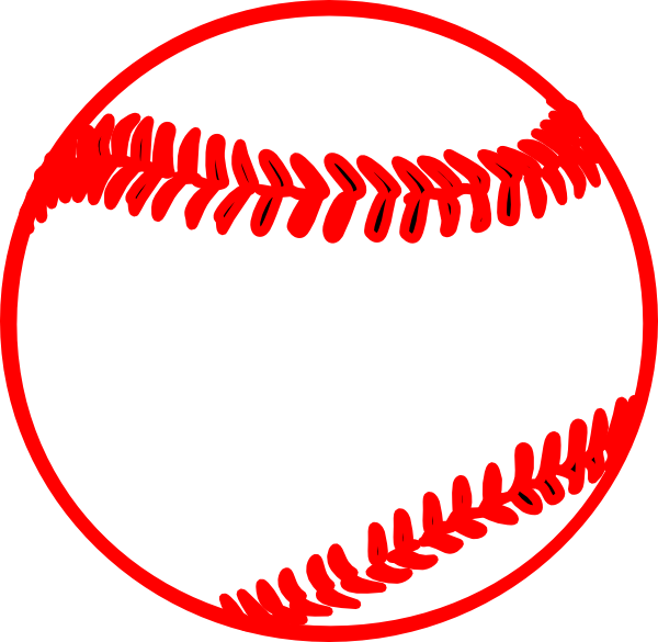 600x585 Red Thick Baseball Clip Art