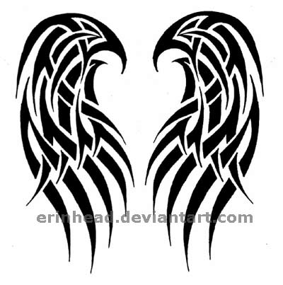 400x403 Angel Wings Tattoo By Erinhead