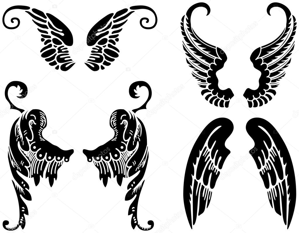 1023x798 Angel Wings Stock Vector Adroach