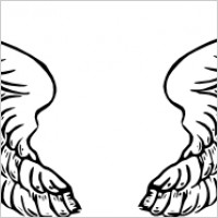 200x200 Grunge Angel Wings Vector