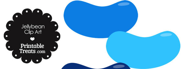 610x229 Jelly Beans Clipart Blue