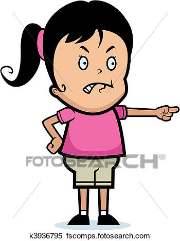 350x470 Clipart Of Angry Girl K3936795