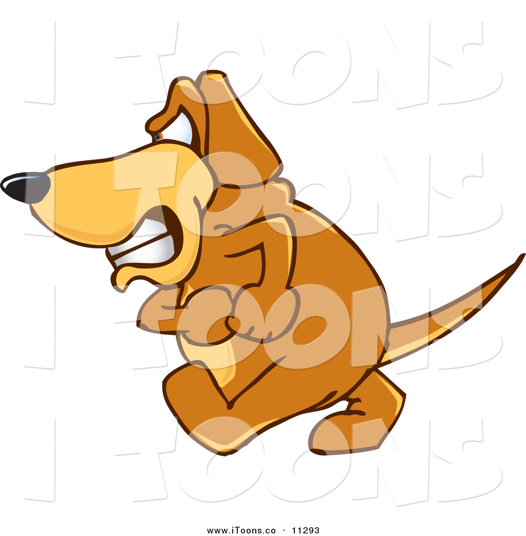 1024x1044 Vector Clip Art Of An Angry Brown Dog Mascot Cartoon Character