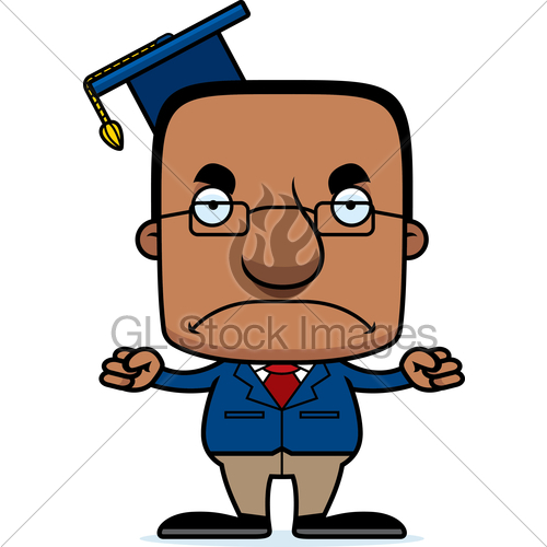 500x500 Cartoon Angry Teacher Man Gl Stock Images