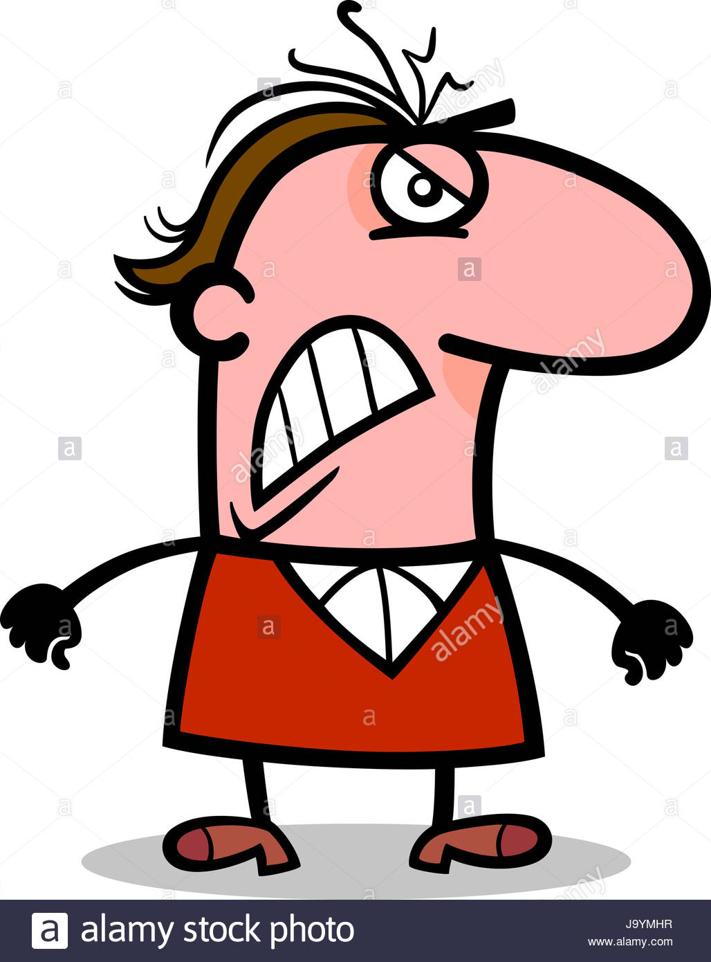 1028x1390 Cartoon Illustration Of Funny Angry Or Furious Man Comic Character