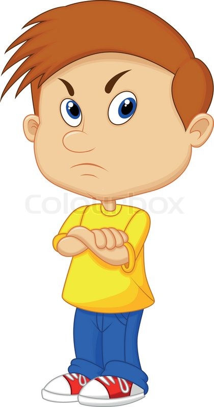 420x800 Vector Illustration Of Angry Boy Cartoon Stock Vector Colourbox