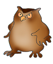 185x224 Angry Owl Clipart