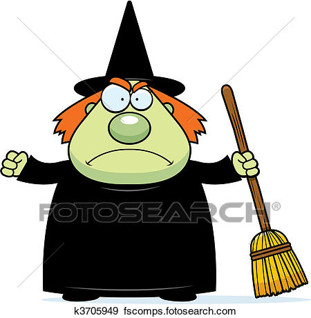 450x461 Clip Art Of Angry Witch K3705949
