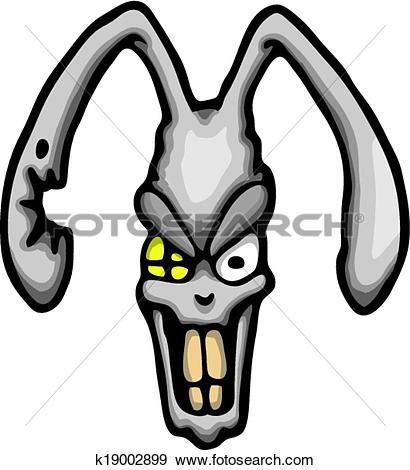 410x470 Angry Rabbit Clipart
