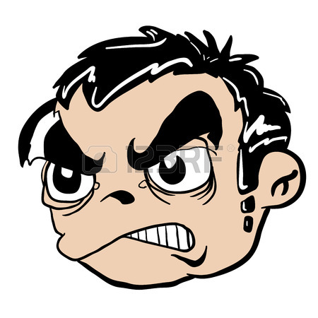 450x450 Angry Boy Head Cartoon Illustration Royalty Free Cliparts, Vectors